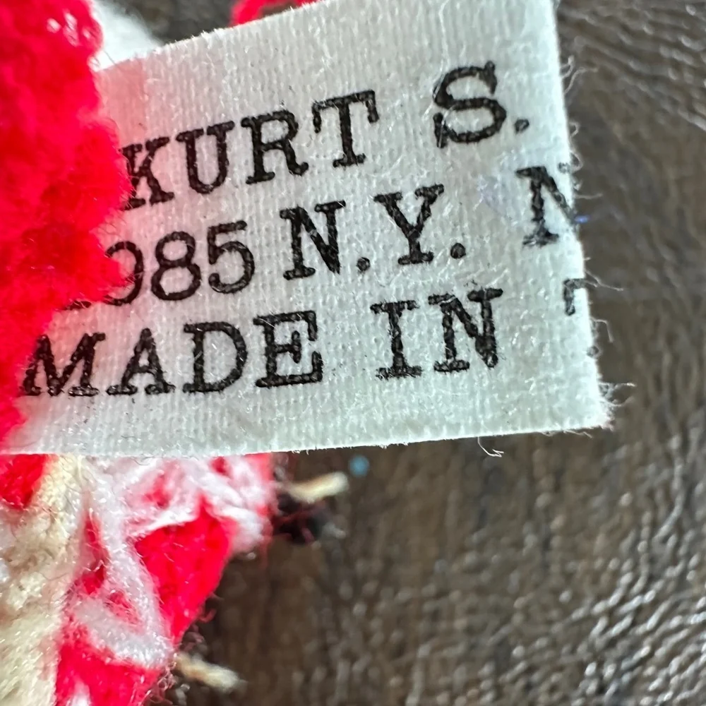 Festive VTG Knit Christmas Stockings - Teddy Bears and Rocking Horses.